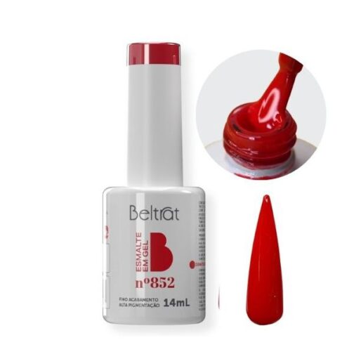 Esmalte em Gel 852 Beltrat 14ml Vermelho Tomate
