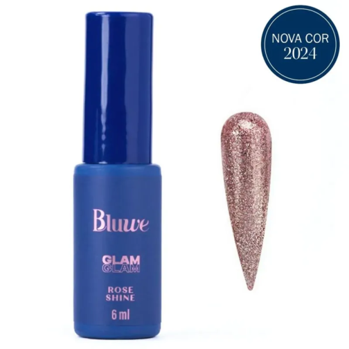 Bluwe Esmalte em Gel Rose Shine Colecao Glam 6ml